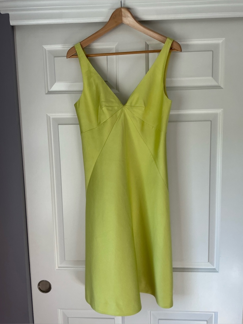J. Crew Lime Green Sleeveless Midi Dress